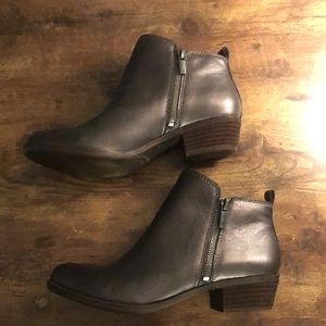 Lucky Brand Metallic Silver Booties